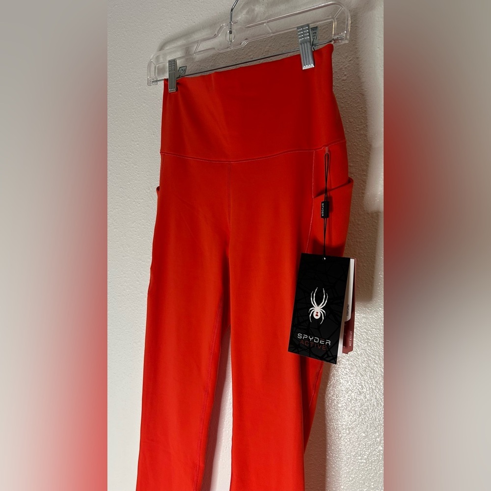 Spyder Vibrant Red Leggings Size Small - Picture 2 of 6